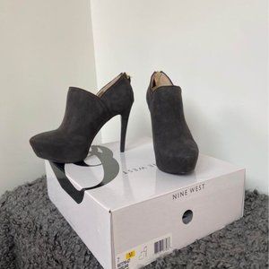 Gray Nine West Booties - Size 7